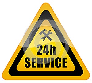 24 hour service sign photo