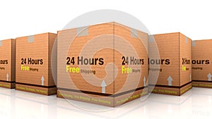 24 hours free shipping cardbox