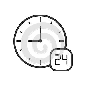 24 hours icon. Vector illustration decorative design