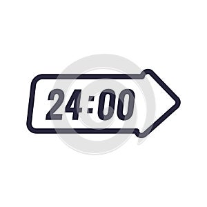 24 hours icon. Vector illustration decorative design