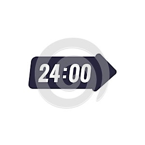 24 hours icon. Vector illustration decorative design