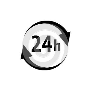 24 hours icon. Vector illustration decorative design