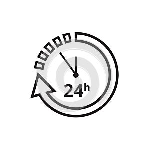 24 hours icon.. Vector illustration decorative design