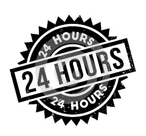 24 Hours rubber stamp