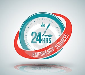 24 hours services banner.
