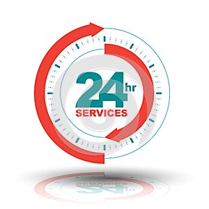 24 hours services banner.