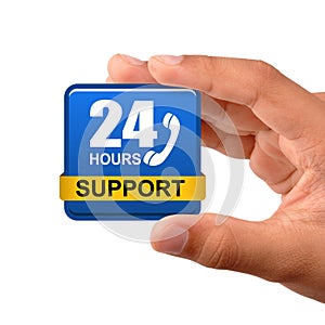 24 hours support button