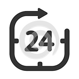 24 hours support icon