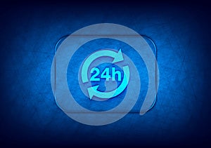 24 hours update icon abstract digital design blue background