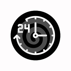 24 hours vector, Black friday related solid icon