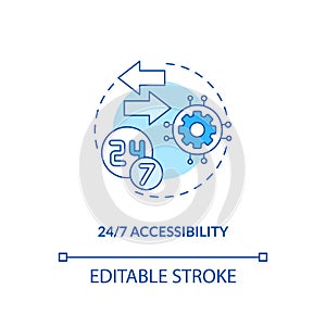 24 to7 accessibility concept icon