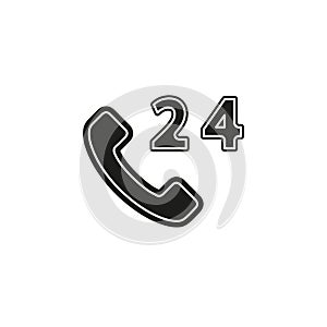 24h Call center - help icon, technical support