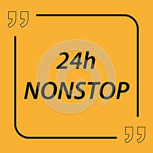 24h nonstop tag on yellow