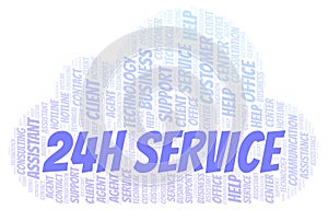 24h Service word cloud