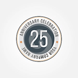 25 Anniversary Celebration Vector Template Design Illustration