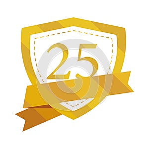 25 anniversary golden badge