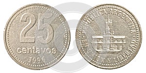 25 argentinian peso centavos coin photo