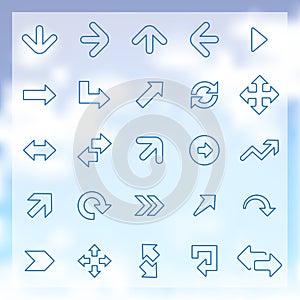 25 Arrows icons set