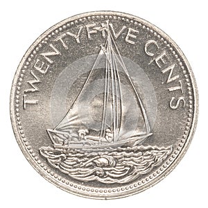 25 bahamian cent coin