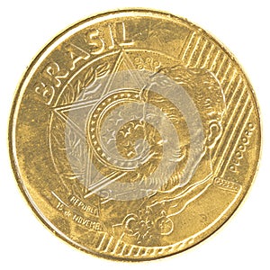25 Brazilian real centavos coin