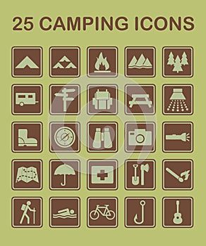 25 Camping Icons photo