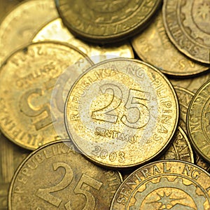 25 Centavo Philippine Coins photo