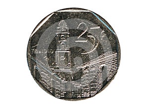 25 Centavos coin, Bank of Cuba. Obverse, 2006