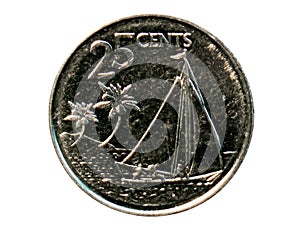 25 Cents coin (Commonwealth - Decimal Coinage). Bank of Bahamas.