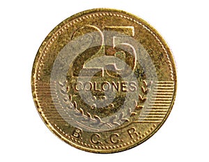 25 Colones Magnetic coin, 1950~Today - Banco Central de Costa Rica serie, Bank of Costa Rica. Obverse, 2007