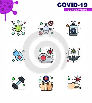 25 Coronavirus Emergency Iconset Blue Design such as platelets, dengue, warning, blood virus, care