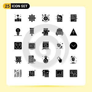 25 Creative Icons Modern Signs and Symbols of doctor, web design, world, development, gear