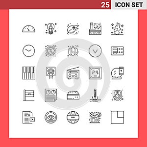 25 Creative Icons Modern Signs and Symbols of magic, energy, leaf, ecology, earth