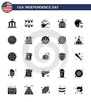 25 Creative USA Icons Modern Independence Signs and 4th July Symbols of american; usa; garland; landmark; building