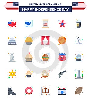 25 Creative USA Icons Modern Independence Signs and 4th July Symbols of madison; states; star; limonade; america