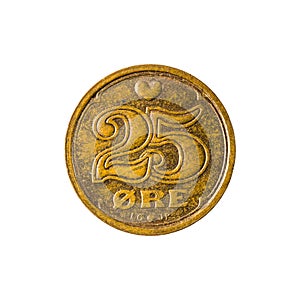 25 danish oere coin 1991 obverse
