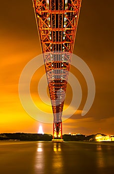 The 25 De Abril Bridge in Lisbon photo