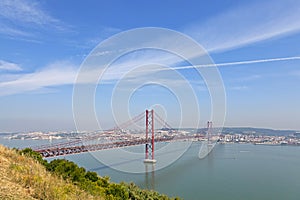 25 de Abril Bridge in Lisbon photo