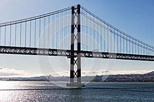 25 de Abril Cable-stayed Bridge over Tagus River