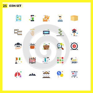 25 Flat Color concept for Websites Mobile and Apps cargo, path, love, job, career