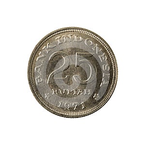 25 indonesian rupiah coin 1971 obverse