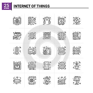25 Internet Of Things icon set. vector background