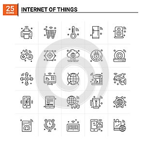 25 Internet Of Things icon set. vector background