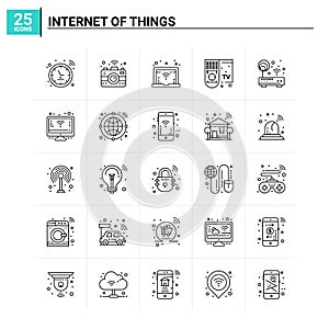 25 Internet Of Things icon set. vector background