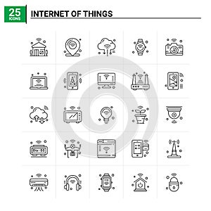 25 Internet Of Things icon set. vector background