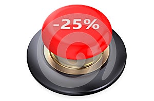 25 percent discount Red button