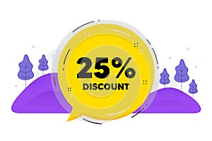 25 percent Discount. Sale offer price sign. Vector