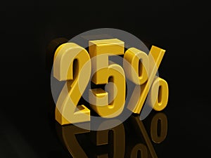 25 Percent Sign