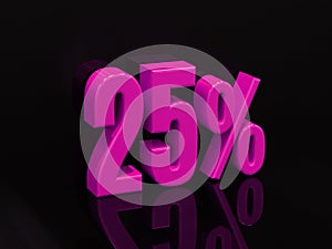 25 Percent Sign