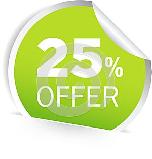 25 percentage discount offer