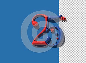 25 Twenty-Five Number 3D illustration Design